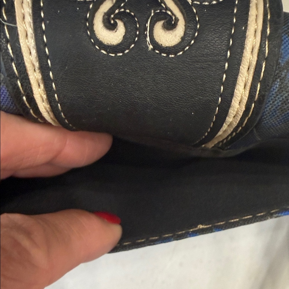 Stylish Black and Blue Women's Clutch with Buckle - Picture 10 of 13